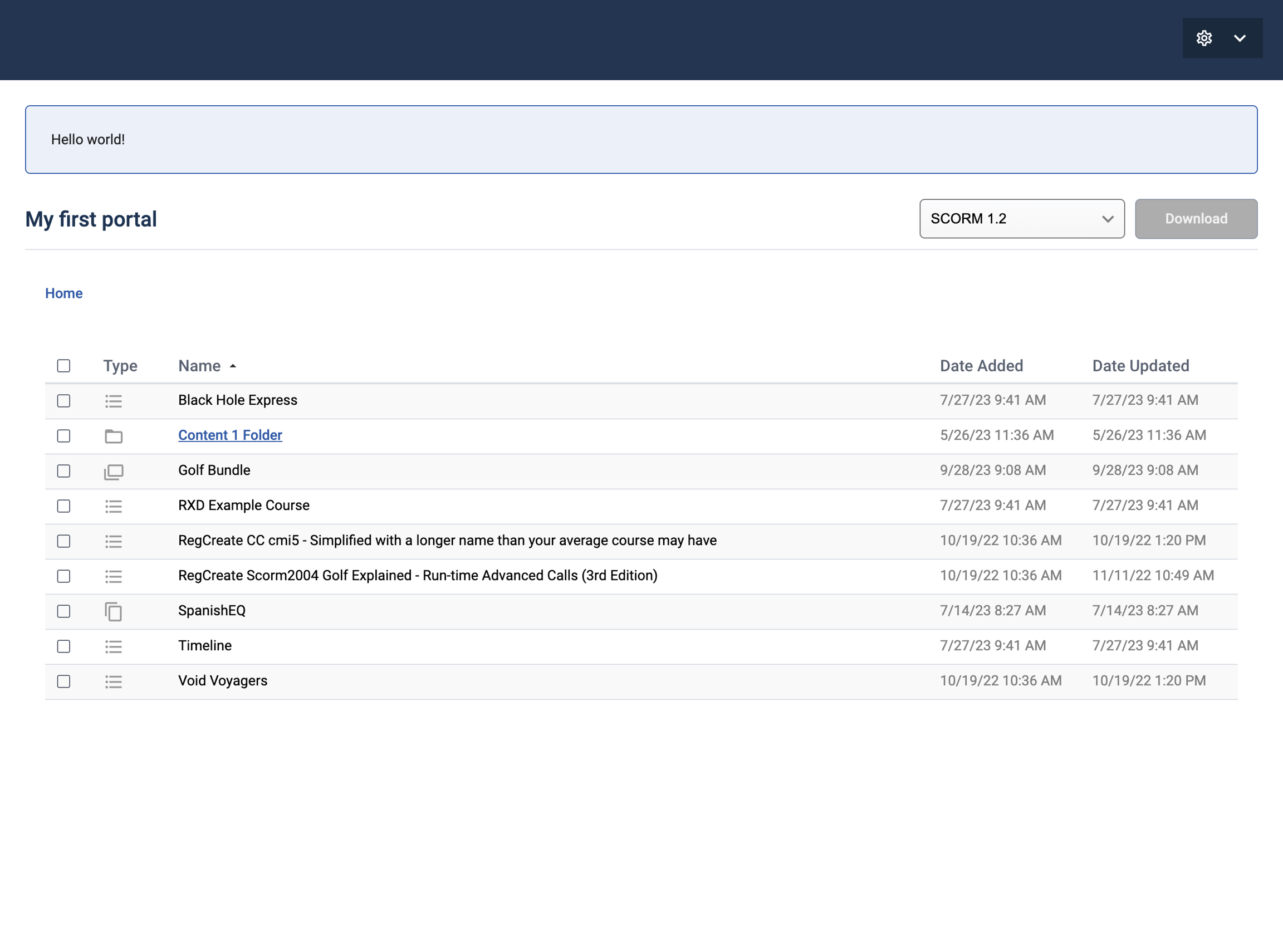 Content portal
