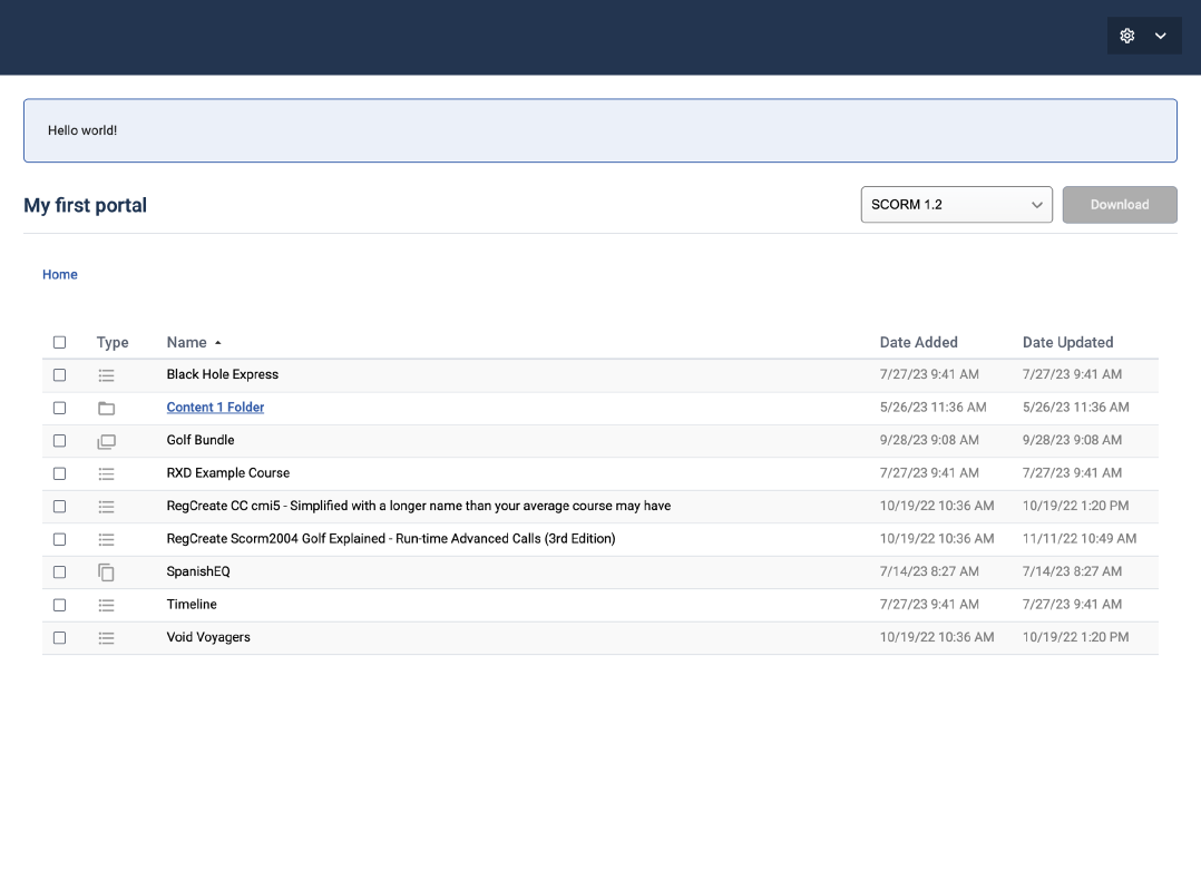 Content portal