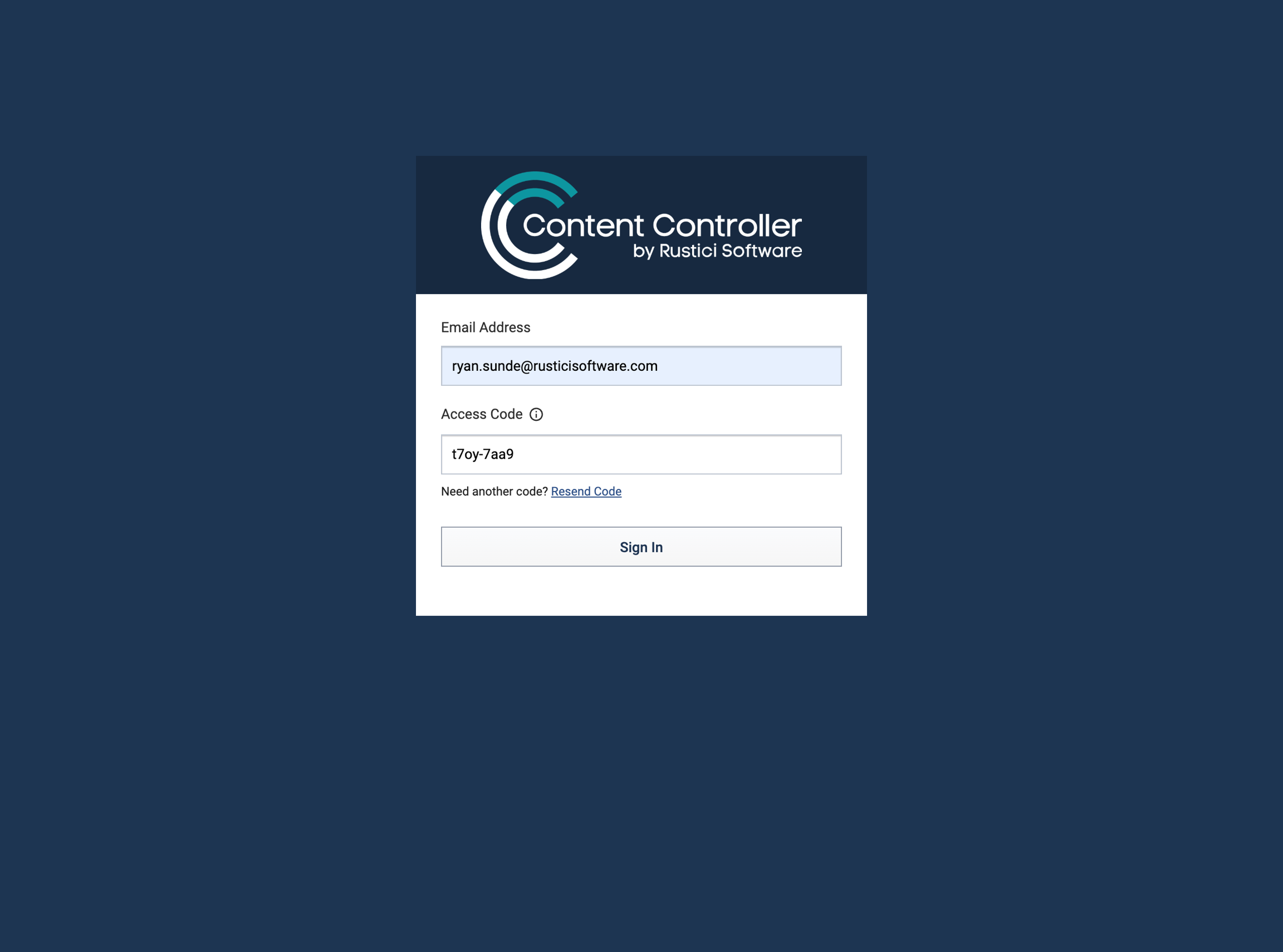 Input one-time password code