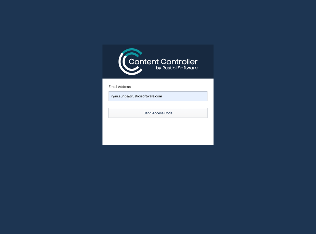 Send one time access code