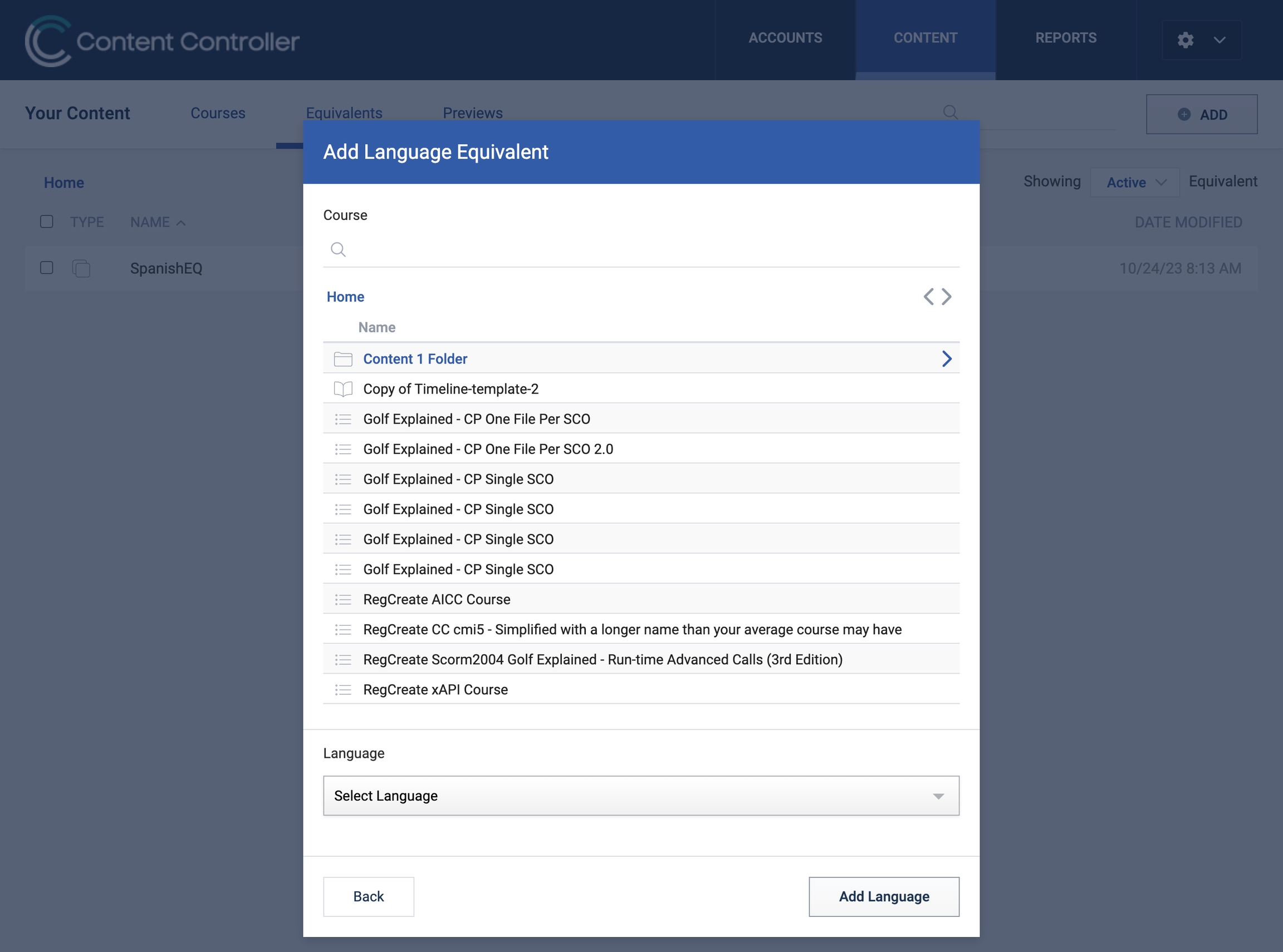 Add language equivalent