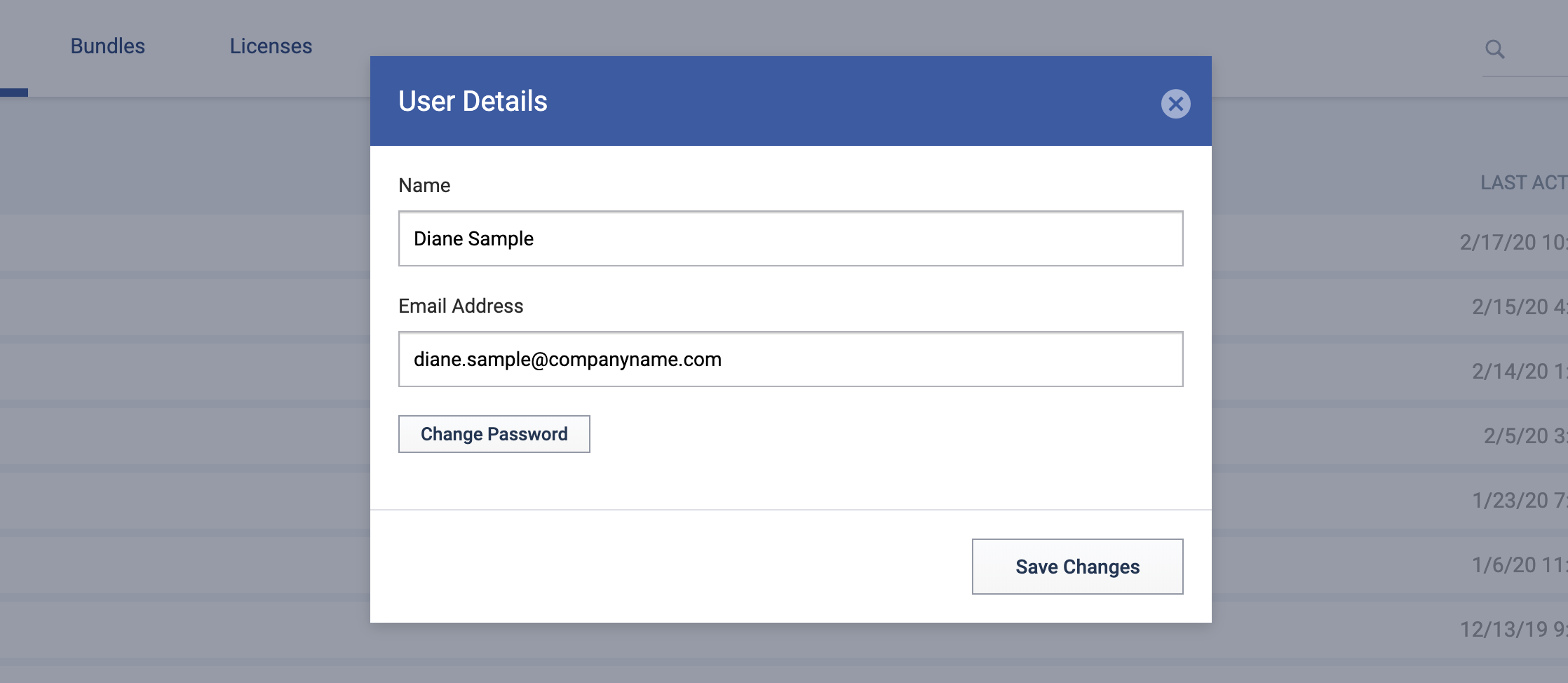 User Details