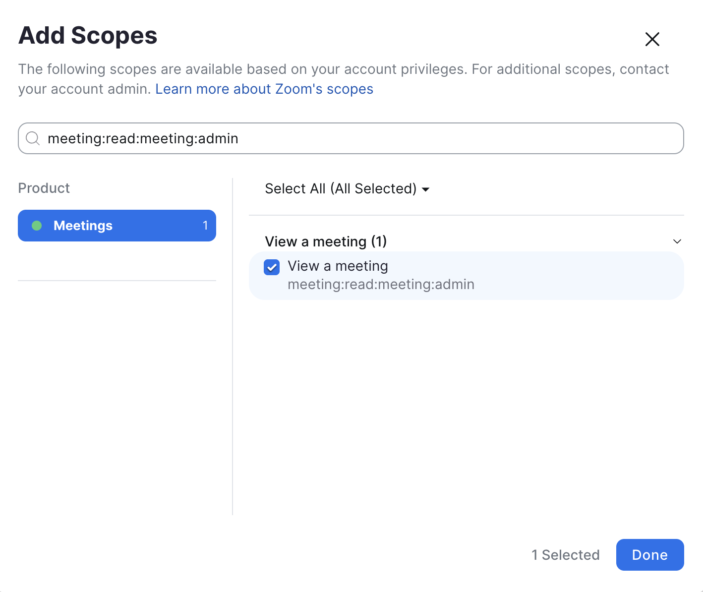 Add Scopes